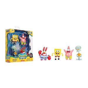 Spongebob Squarepants 2.5" 4-Pack Die-Cast Figures, Toys for Kids and Adults